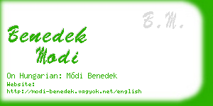 benedek modi business card
