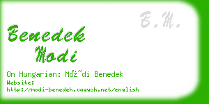 benedek modi business card